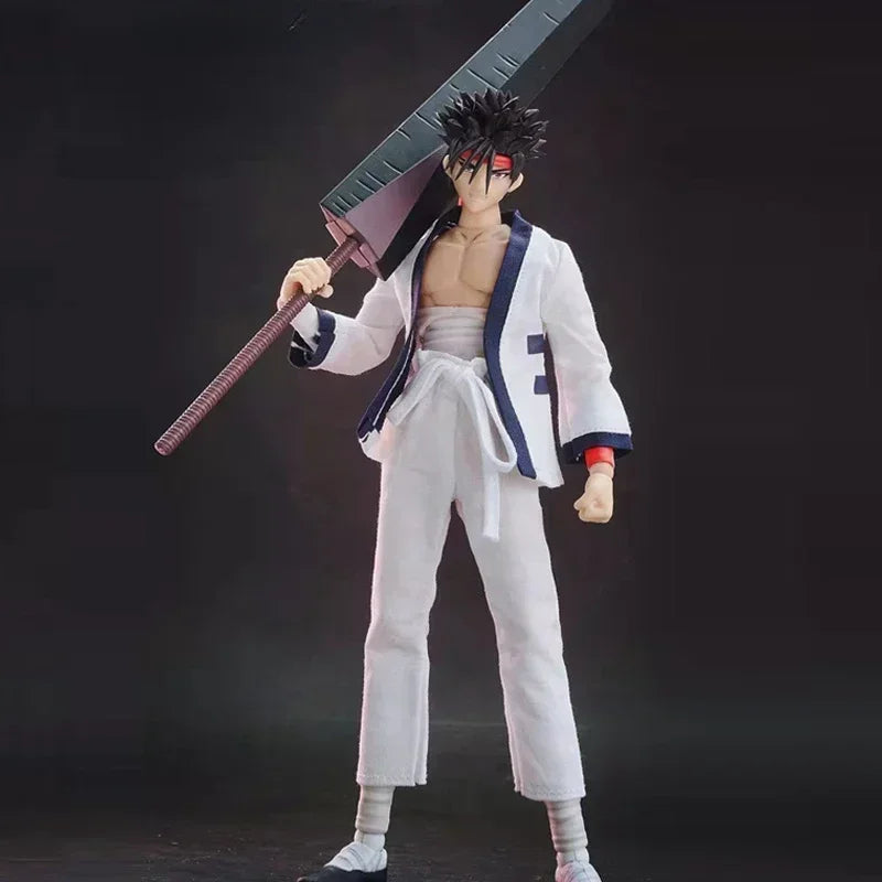 Dasin/Great Toys/GT Rurouni Kenshin Himura Sagara Sanosuke Shishio Makoto SHF 1/12 16cm/6 inch PVC Action Figure Model In Stock