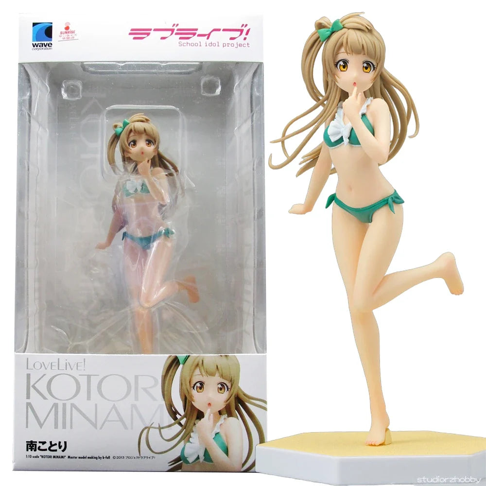 16.5CM Anime Love Live! School Idol Project Minami Kotori Figure Beach Queens 1/10 Swimsuit Model Toy Doll Aciton Figure PVC