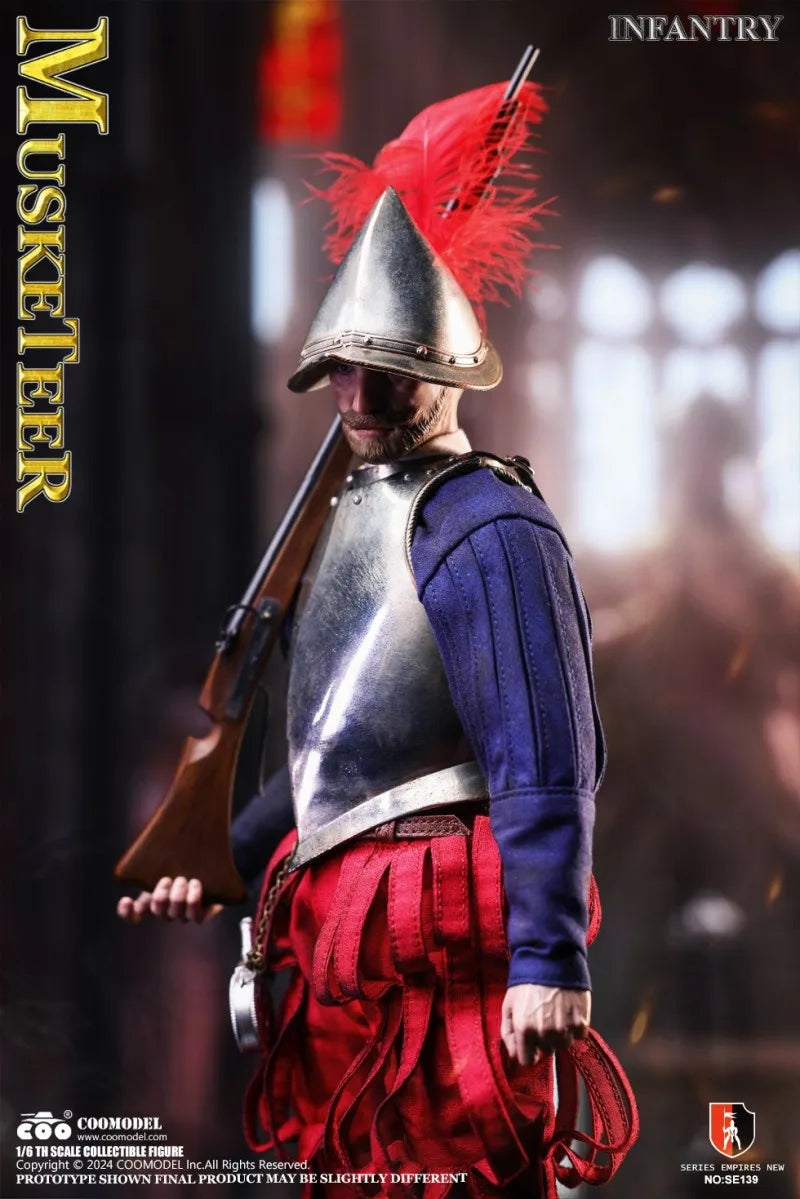In Stock COOMODEL SE138 SE139 1/6 Male Spanish Soldier Warrior Musket Infantry Full Set Delicate 12in Action Figure Model