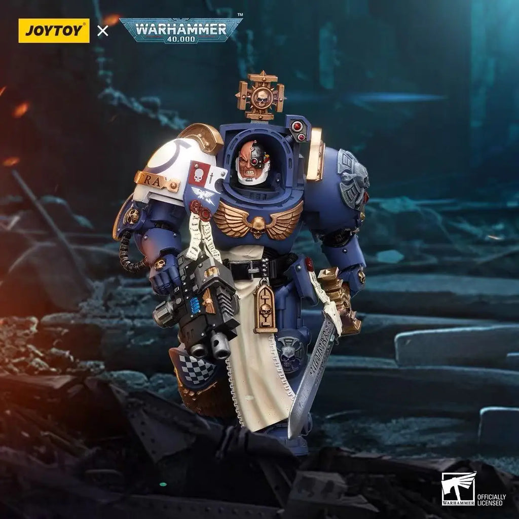 [SF] JOYTOY 1/18 Action Figure Warhammer 40K  Ultramarines Captain in Terminator Armour  Prime Model Toy Gift