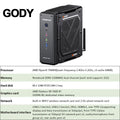 AOOSTAR GODY Mini Gaming PC – AMD Ryzen 9 7940HX + RX 7600XT, WiFi 7, 4K Triple Display, High Performance Desktop