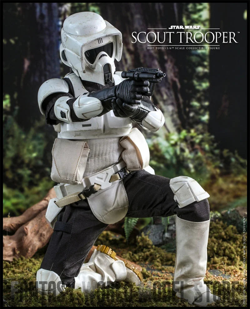 In Stock Hot Toys MMS611 1/6 Scale Return of the Jedi Scout Trooper Full Set Collectible 12'' Male Soldier Action Figure Model