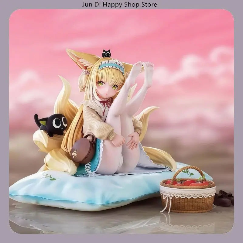 Arknights Suzuran Spring Song Picnic Theme Anime Figure Fox girl Statue Desktop Decoration Gift