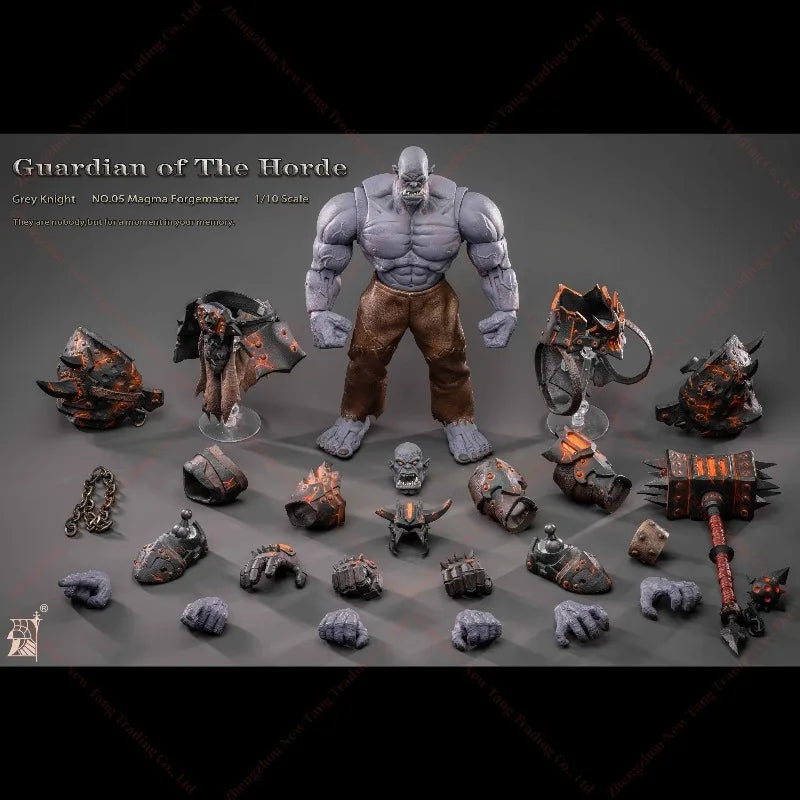 Auf Lager Original Grey Knight Studio Tribe Guard 05 Geschmolzene Flamme Guss Actionfigur Sammlerstücke Geschenke für Kinder