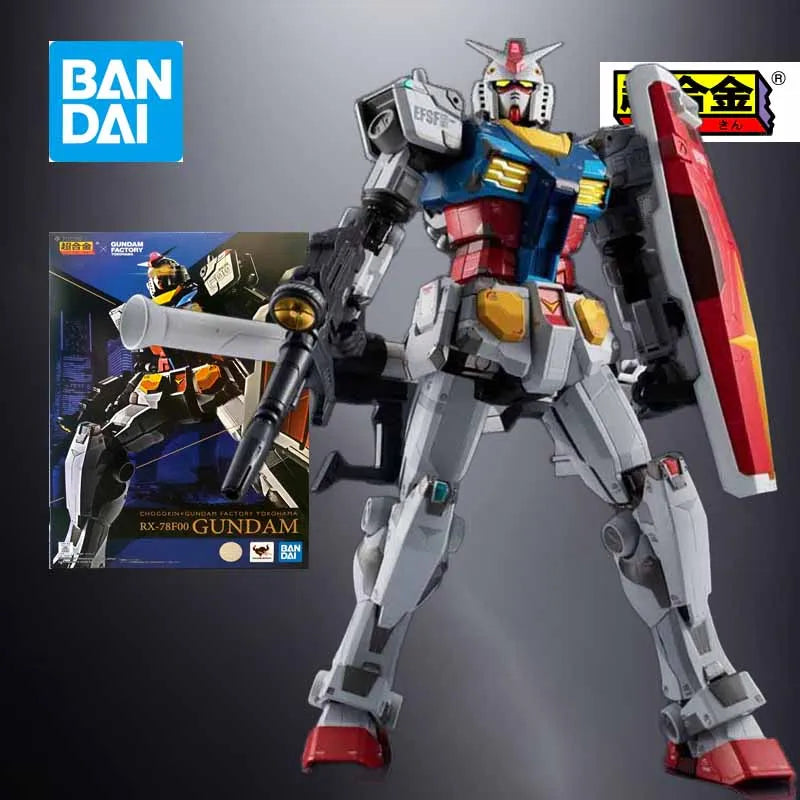 Bandai Original Model Kit  Superalloy CHOGOKIN RX-78F00 GUNDAM Anime Action Figure Model Toy Robot Gift for Boys 200mm