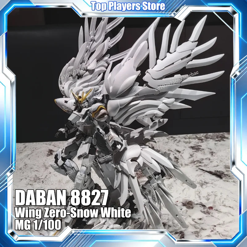 In Stock DABAN 8827 Wing Zero Snow White MG 1/100 XXXG-00YSW Assembly Model Kit Toy Alloy Skeleton Action Figure Gifts