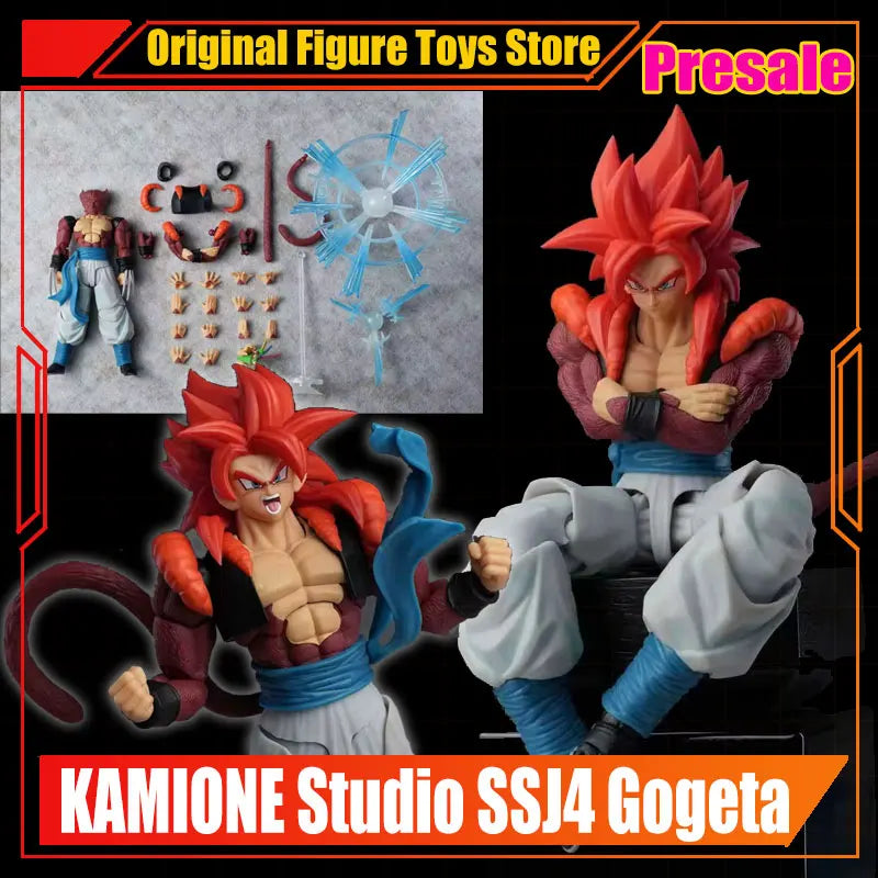 New Product Reservation Tonsen/KAMIONE Studio Dragon Ball Ssj4 Gogeta Action Figure 1/12 Fusion Warriors Gogeta Anime Model Toy