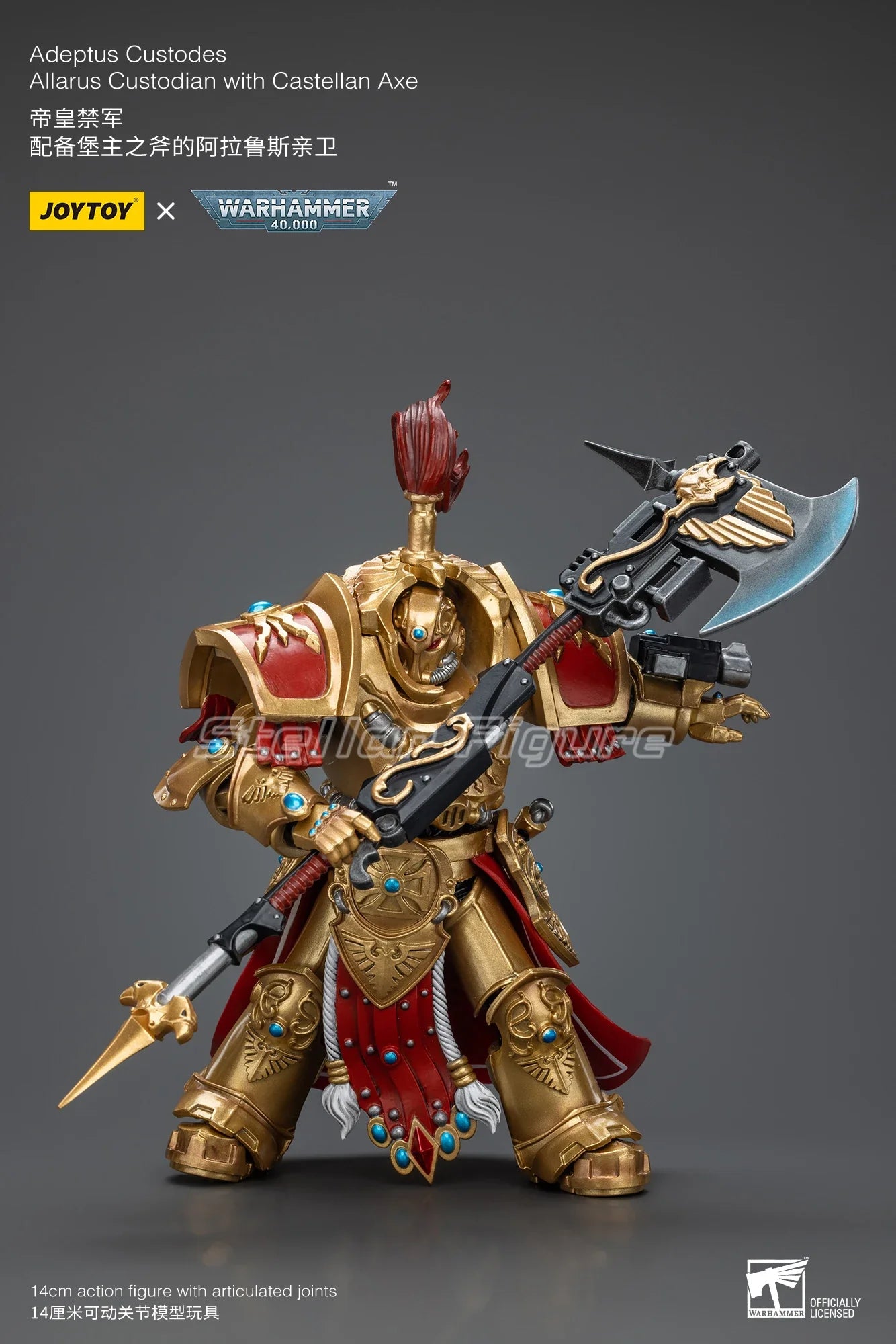 【SF】JOYTOYS Warhammer 40K 1/18 Action Figures  Adeptus Custodes Allarus Custodian   Model Gifts Collection