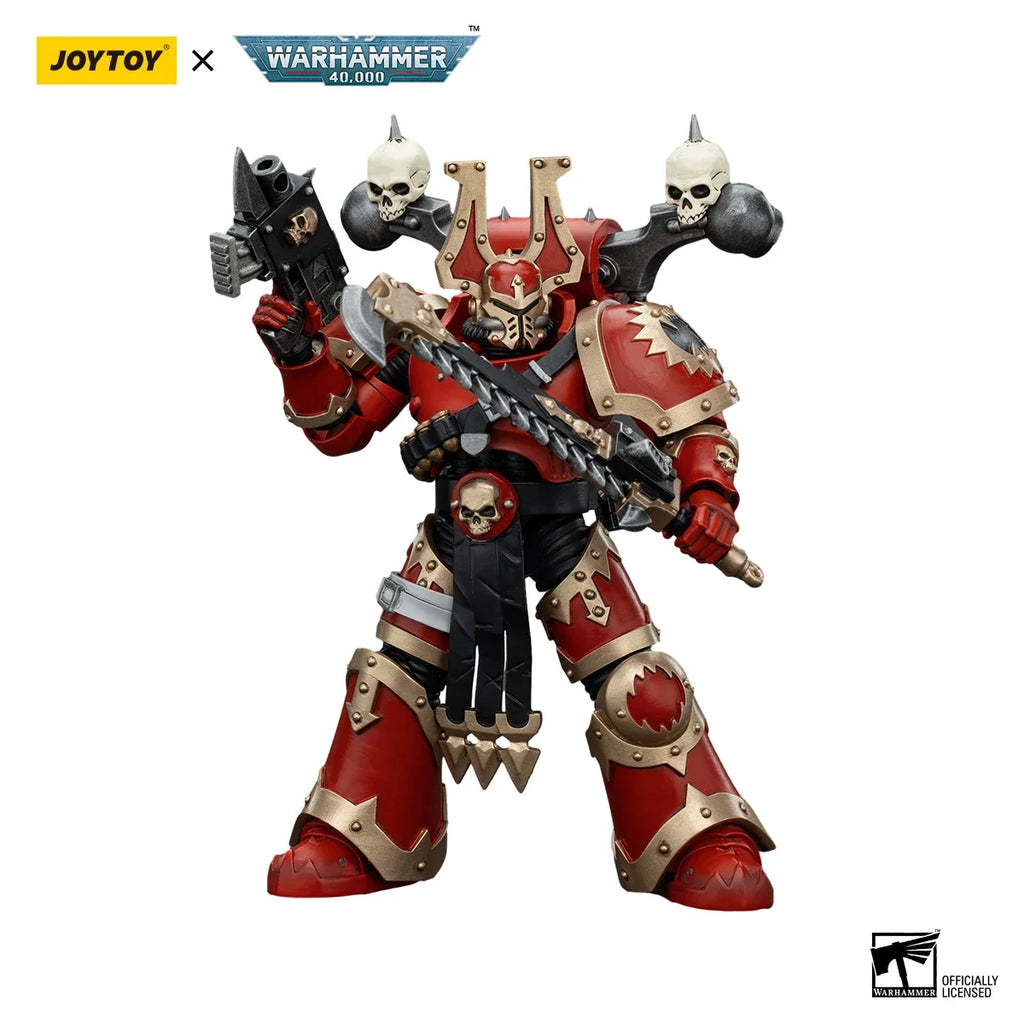 [IN STOCK] JOYTOY Warhammer 40K 1/18 Action Figure World Eaters Khorne Berzerker 7PCS Anime Figure Toys Model