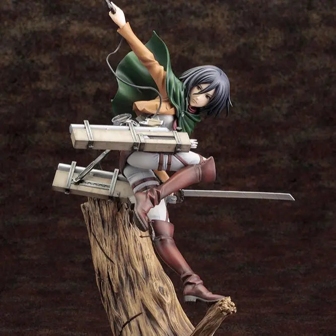Attack On Titan Mikasa Ackerman Levi Figure Artfx J Ackerman Renewal Battle Damage Anime Model Toys Doll Christmas Gift Toy