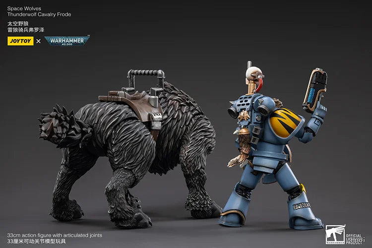 Original in Stock JOYTOY WARHAMMER 40,000 Space Wolves Thunderwolf Cavalry Frode 1/18 Figures Model Toys Gifts Collection