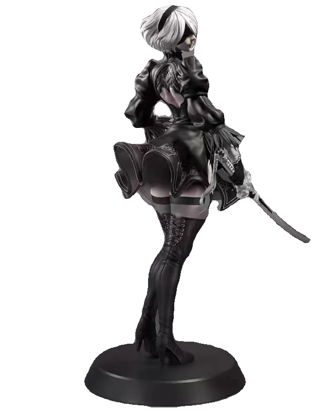 GK Figure White Model High Precision 3D Printing Game Anime Fem 2B Ele Pose Nie R Mechanical Era Collectible Model