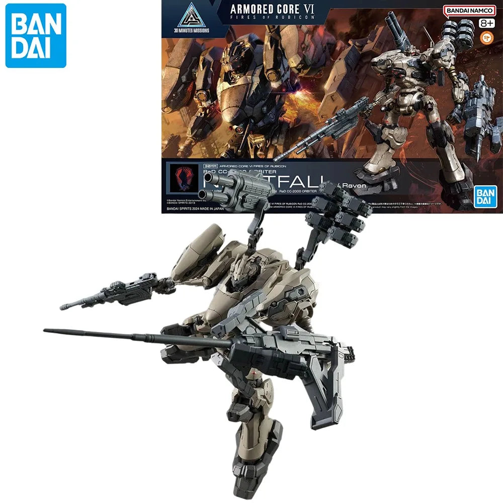 Bandai Genuine 30MM ARMORED CORE VI NIGHTFALL STEEL HAZE BD-011 MELANDER Liger Tail CC-2000 ORBITER Anime Figure Assembly Model