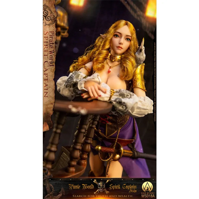 WAR STORY TOYS Original WS018 Elf Captain - Elsa Pirate Ship Light Platform Mobile Doll Model Handmade Toy Gift Collection Spot