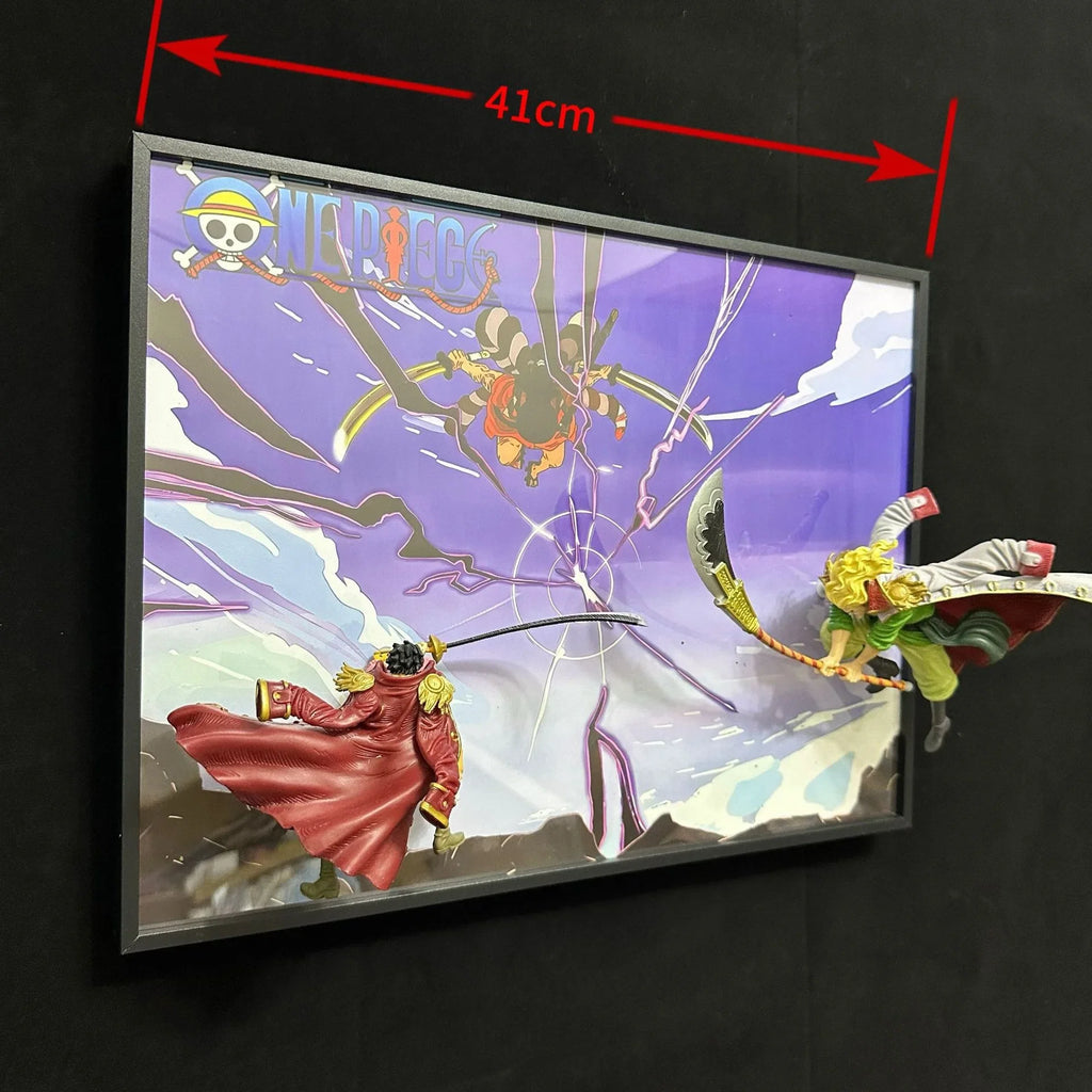One Pieces Poster 3D Edward Newgate Anime Figure Art Poster Painting Wall Art Retro Posters Decorative Paintings For Home Gifts