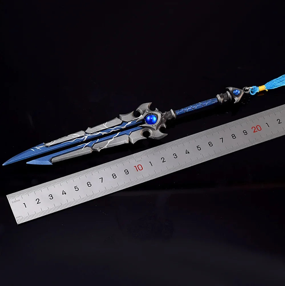 21cm World of Warcraft Thunderfury Blessed Blade of The Windseeker Sword Toy Metal Weapon Model Collections Ornaments Boys Gifts