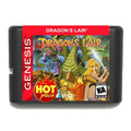 Dragons Lair 16 Bit MD Game Card Reproduction Cart for Sega Genesis Mega Drive