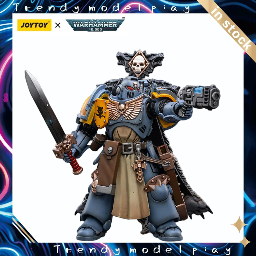 In Stock Original JOYTOY Warhammer 40K Pmaris Space Marines Space Wolve Bladeguard Veteran Figures Model Action Figure Toys