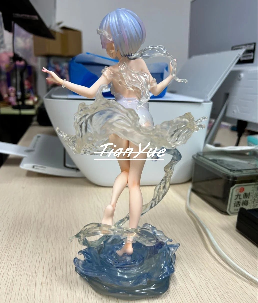 Anime Rem Aquadress Re:Life in a different world from zero Cute Girl PVC Action Figure Model Doll Toys 24cm