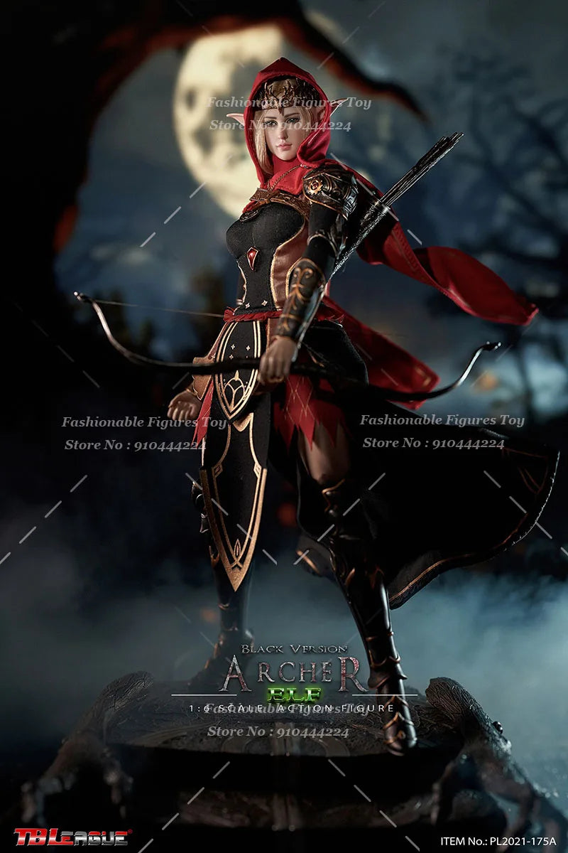TBLeague Pl2021-175 1/6 Women Soldier Elf Archer Black Fighter Full Set 12Inch Action Figure Model Fans Holiday Gifts Collection