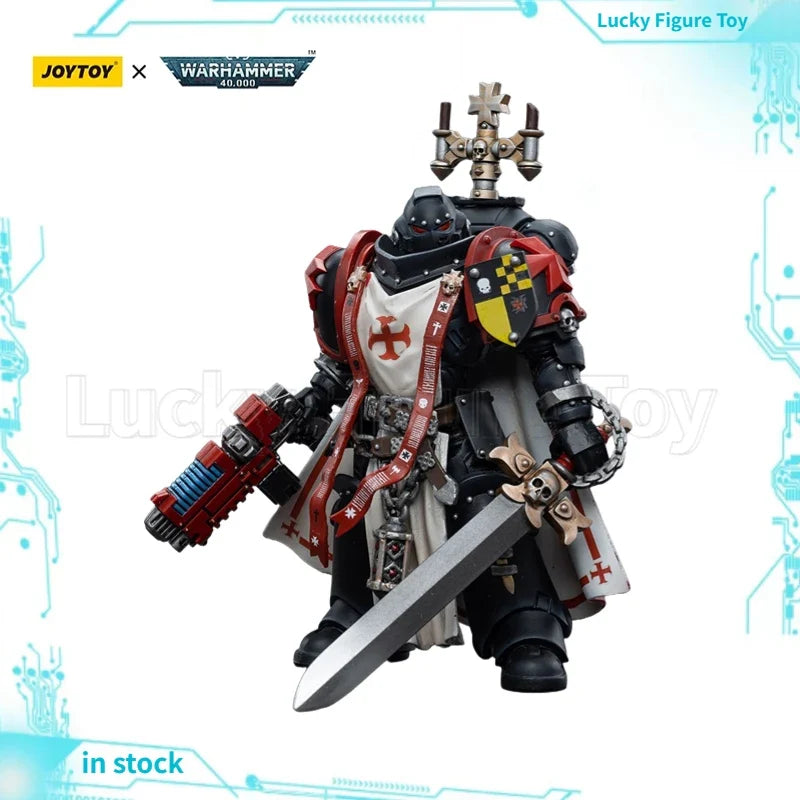 【In Stock】JOYTOY 1/18 Action Figure Warhammer 40K Black Templars Sword Brethren Brother Lombas Model Toy