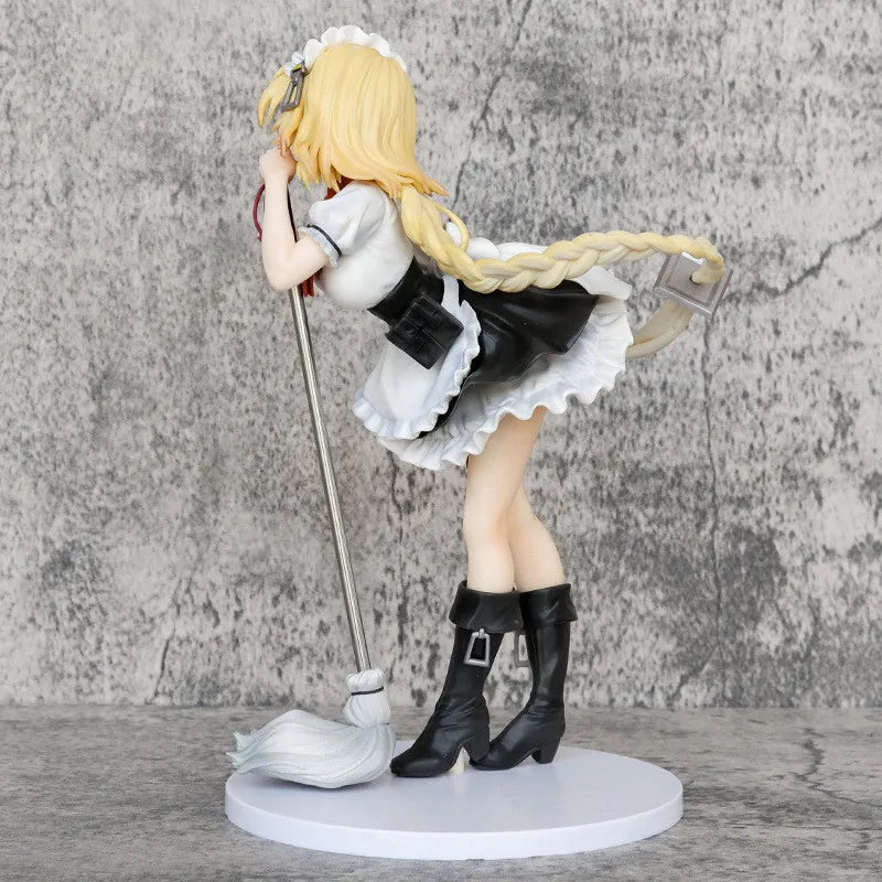 22CM Anime Game Girls Frontline G36 Maid Broom Dress Up Standing Model Toy Gift Collection Action Figure PVC Boxed