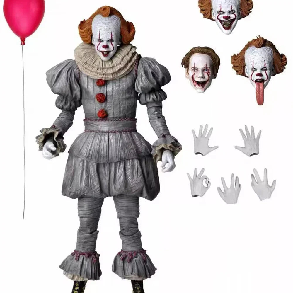 NECA Pennywise Joker Figure Stephen King's It Pennywise Joker Clown Model Halloween Horror Toy Christmas Birthday Gifts