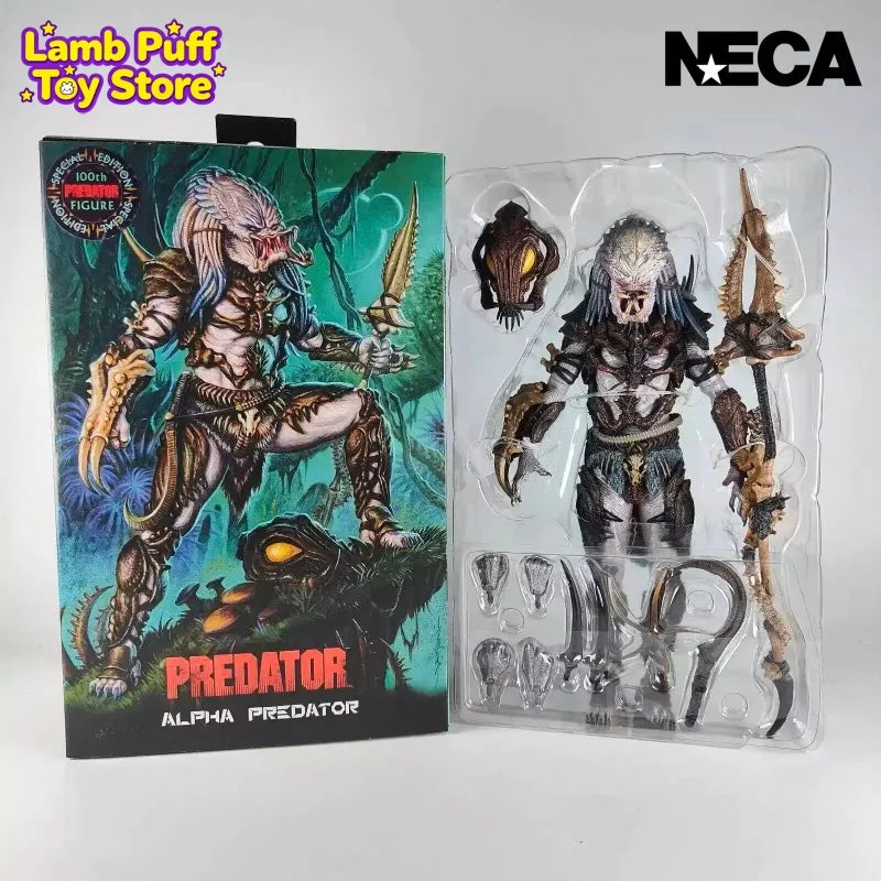 Neca 100th Predator Figure Special Version Original Alpha Collectible Figurines New Mobile Doll Desktop Decoration Toy Boy Gift