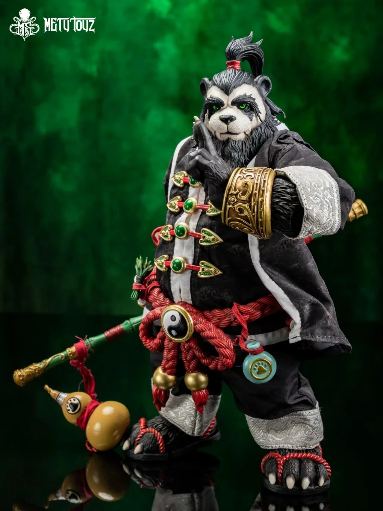 Metytoyz Memory Toys Adventurer World Wave 4 Kung Fu Master Wander Panda WuQingLie 20cm Action Figure Collection Model Doll Toys