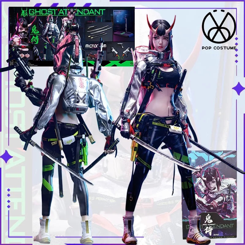 POPCOSTUMEGS-001 Cyber Functional First Bullet Ghost Attendant - Xuan Blade 1/6 Mobile Model Toy, Mobile Eye 12 inch Giftcollect