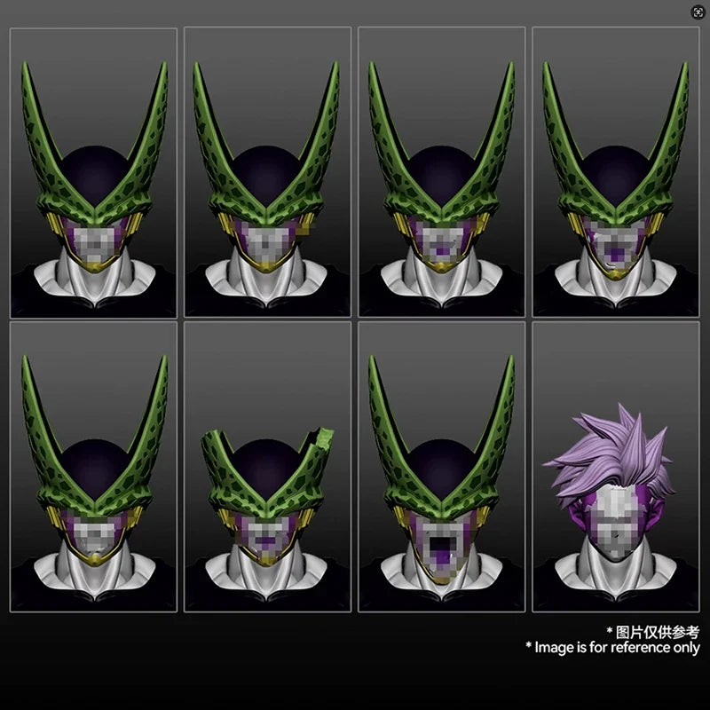 KW Studio KW006 Dragon Ball SHF Masked Perfect Monster Green Monster Complete Cell Battle Damage Cell Anime Color Figures Model