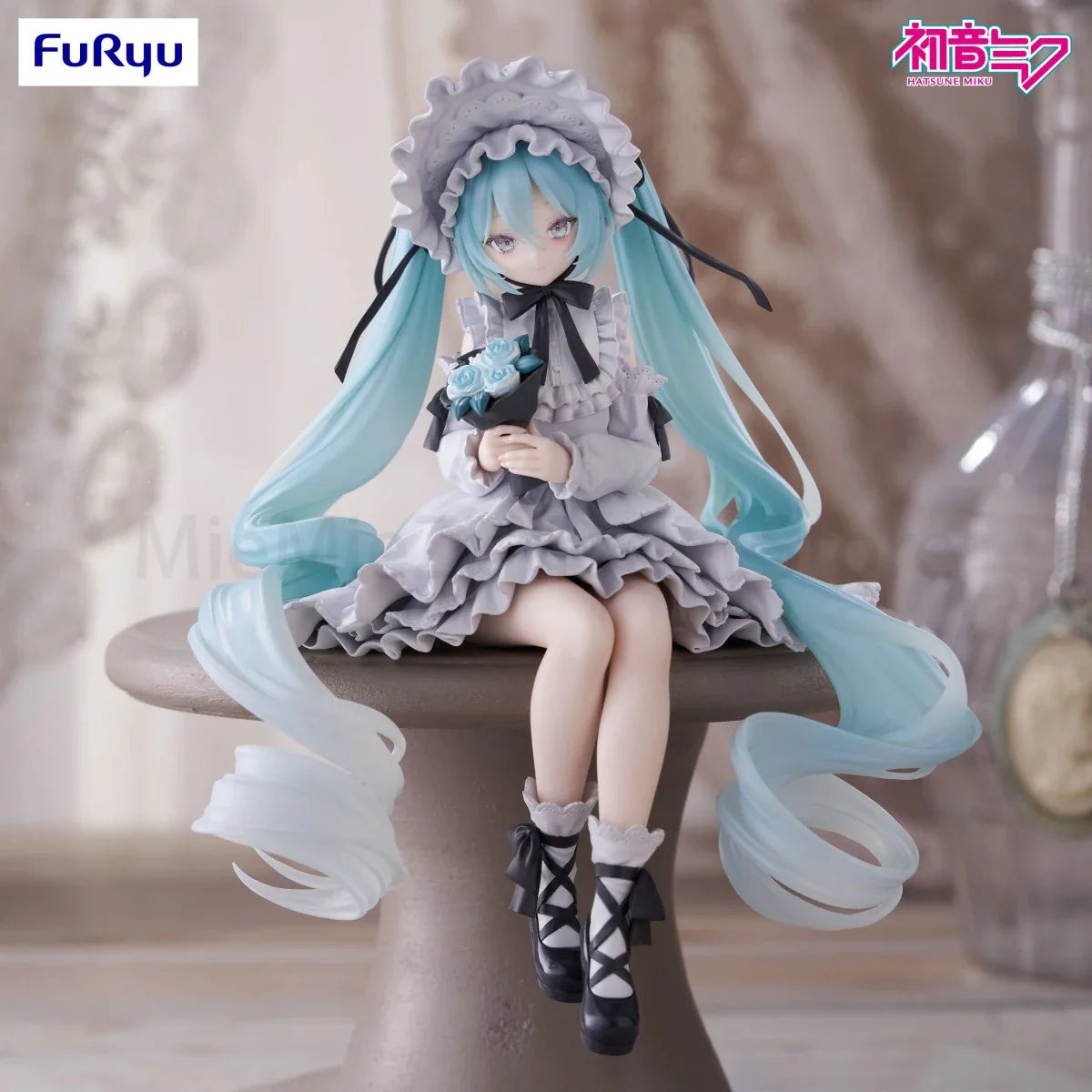 Original Genuine FuRyu Prepainted Noodle Stopper Figure Piapro Characters Hatsune Miku Vintage Doll H=150mm Garage Kit Model