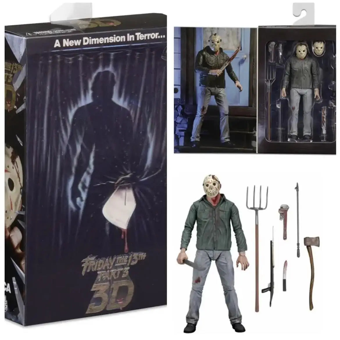 NECA Friday The 13th Figure Pennywise Part VII 7 New Blood Ultimate Jason Voorhees Action Figure Model Horror Halloween toy Gift