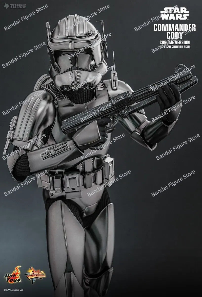 HOTTOYS HT MMS734 1/6 Clone Commander Cody Chrome Version Figurine Collection Star Wars Movie Original Delicate 12" Soldier Mode