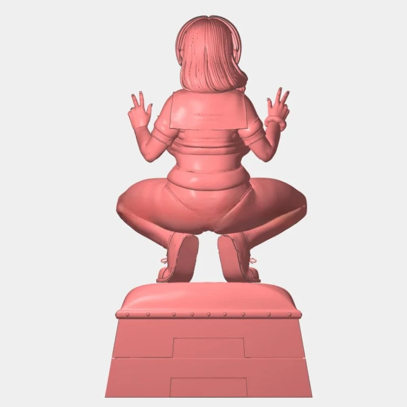 Resin White Mold Assemble High Precision 3D Print Game Figure Girl Uruibara Moon White Mold Kit Static Collectible Model