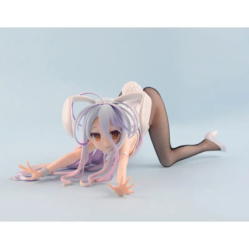 B-STYLE No Game No Life Anime Figure Shiro Cat Bunny Ver. Sexy Girl Bunny Lying Position Action Figure Model Christmas Present