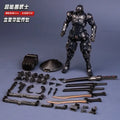 Auf Lager 22cm SC001 Snake Eyes Super Black Warrior Mecha Ninja Actionfigur 1/10 Bewegliches fertiges Modell Sammlerstück