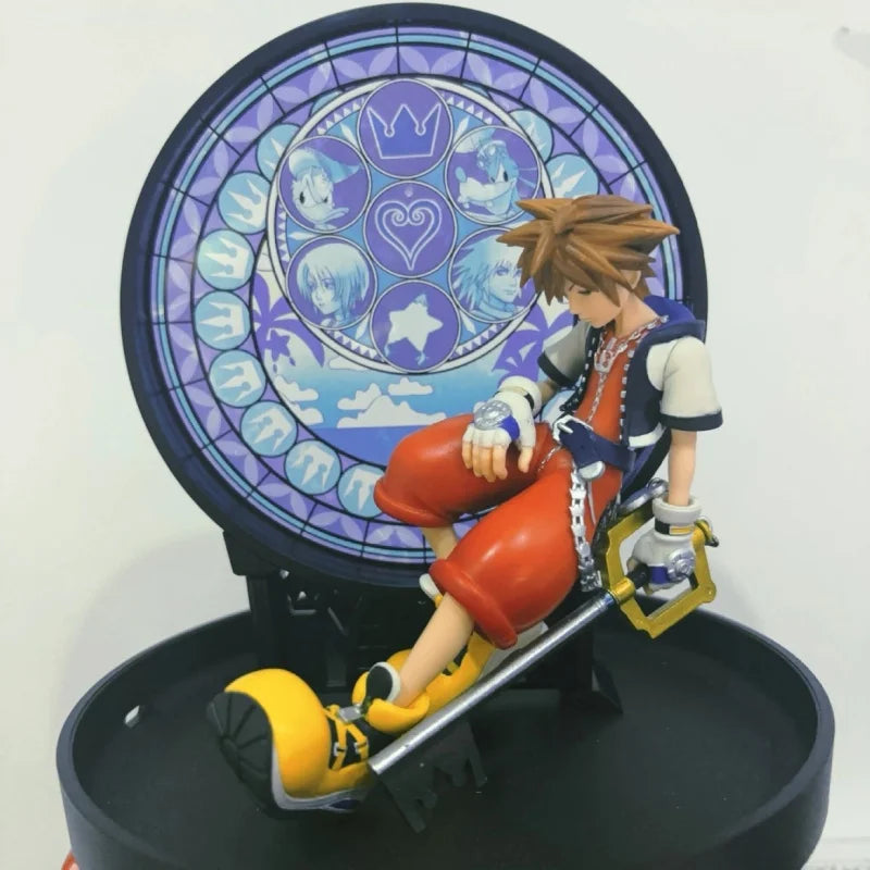 New Sale Genuine Bandai Ichiban Kuji Kingdom Heart Linking Hearts Roxas Sora Figure Anime Model Desktop Collection Toy Xmas Gift