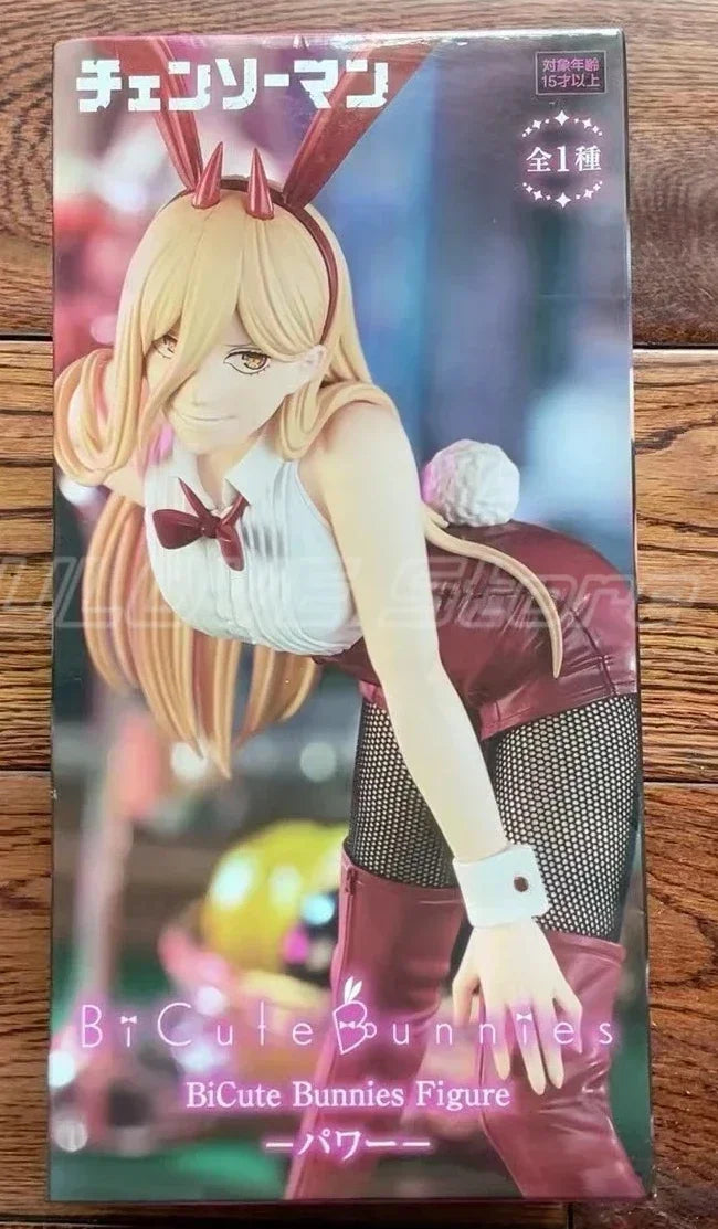 In Stock Original FuRyu BiCute Bunnies Figure CHAINSAW MAN POWER Animation Figure Model Collection Gift Ornaments
