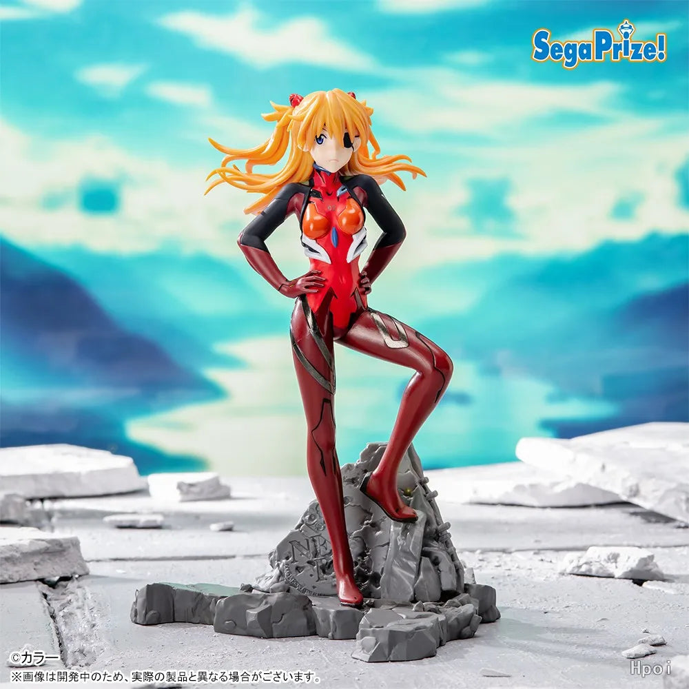 Bandai Namco Banpresto Luminasta Neon Genesis Summer Dress Ver.2 Asuka Langley Soryu Pvc 15cm Figure Anime Model Toy