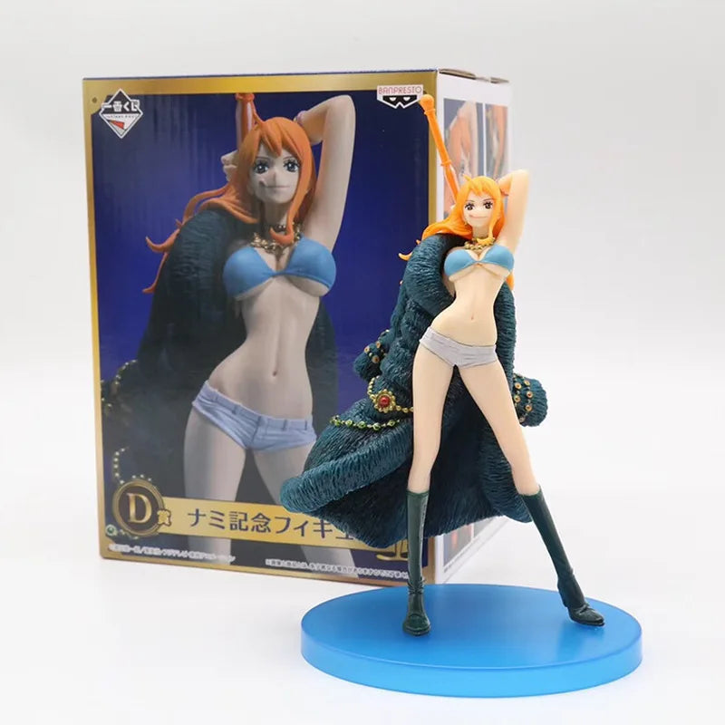 Hot 20cm One Piece Toys Rewards 20th Anniversary Nico Robin Model Ornaments Anime Statue Decoration Pvc Action Dolls Xmas Gifts