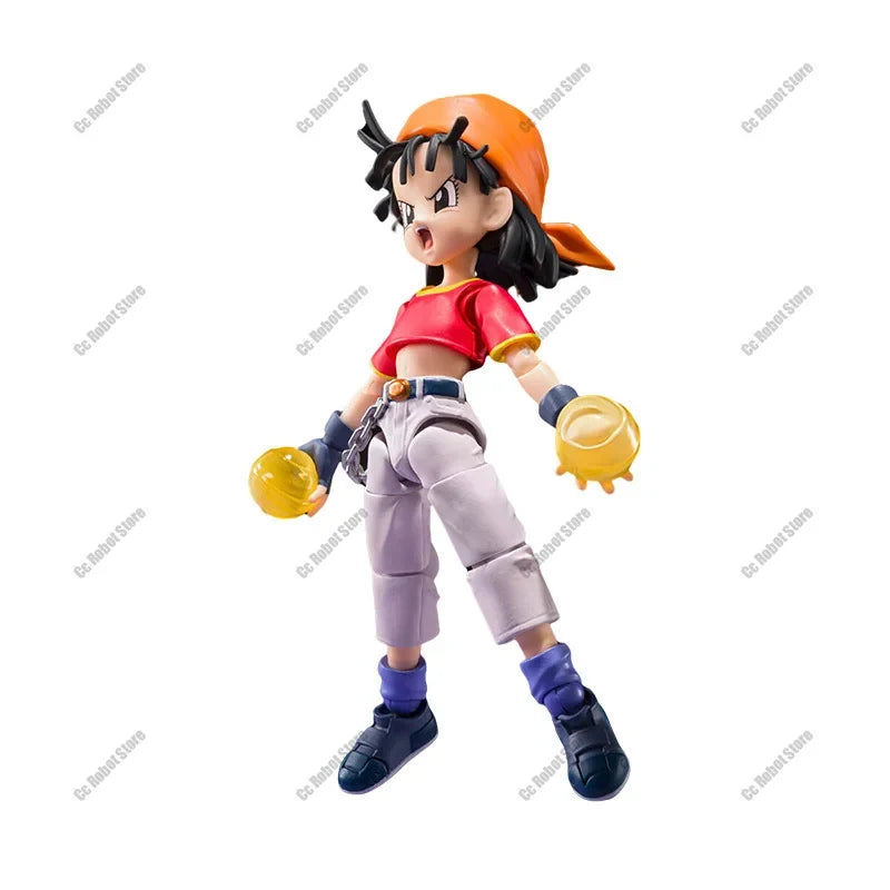 Bandai Genuine SHF Dragon Ball Pan -GT- &GILL Anime Action Figure Joints Movable Collectible Model Toys Ornaments Gift Children