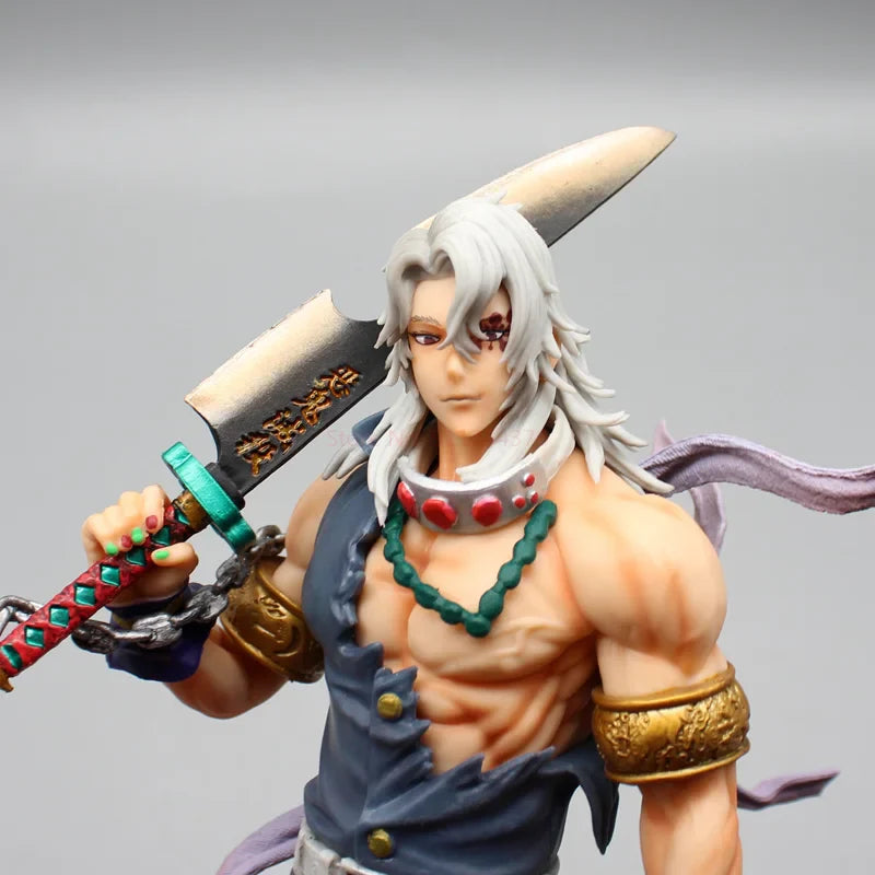 100% Original Demon Slayer Anime Figur Uzui Tengen Figuren Sound Hashira Modell Puppe Sammlerstück Schreibtischdekor Spielzeug auf Lager
