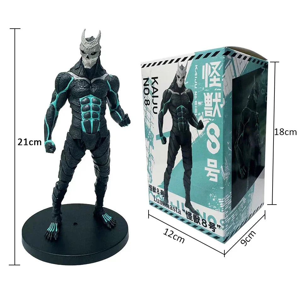 4PCS Amine Kaiju No. 8 Figure Kafka Hibino Mina Ashiro Skeleton Creative Cartoon PVC Model Toys Kids Action Statue Doll Gifts