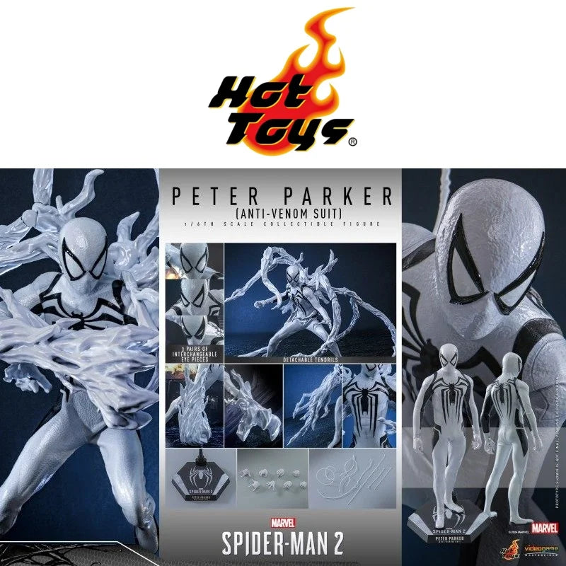 In Stock HOTTOYS HT 1/6 VGM69 Marvel Spider-Man 2 Peter Parker Anti-Venom Suit Action Figure Collectible Model Birthday Toy Gift