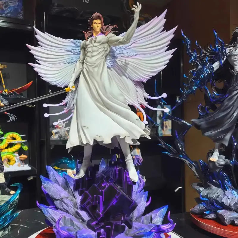 Bleach Blue Aizen Sasuke Butterfly Transformation Anime Action Figure Collectible Model Statue 32cm Tabletop Decoration Gift