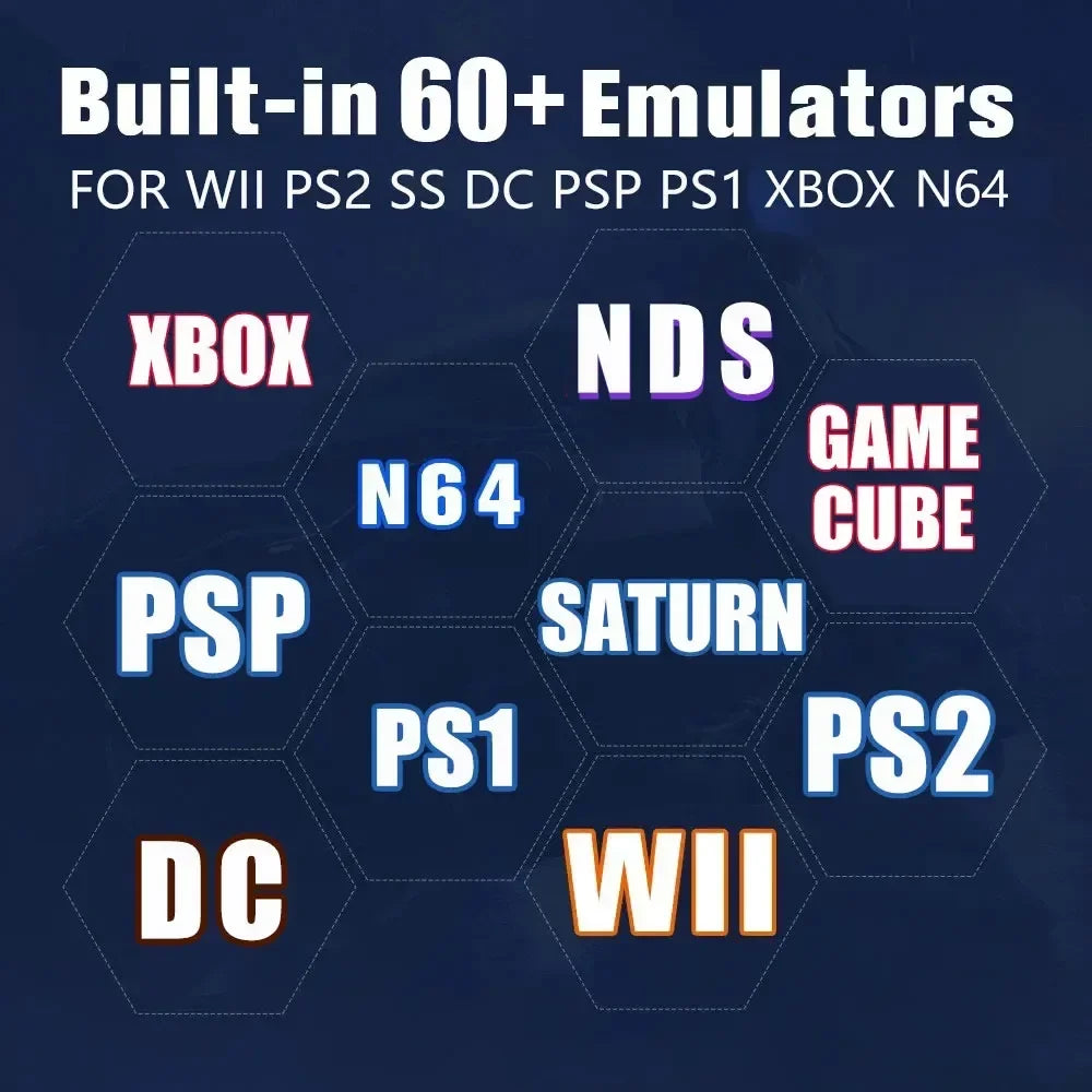 I3-3110M Retro Game Console X8 Play On TV 2T HDD Batocera+Windows 70000+Games For Wii PS2 N64 PSP GameCube N64 Wireless handle