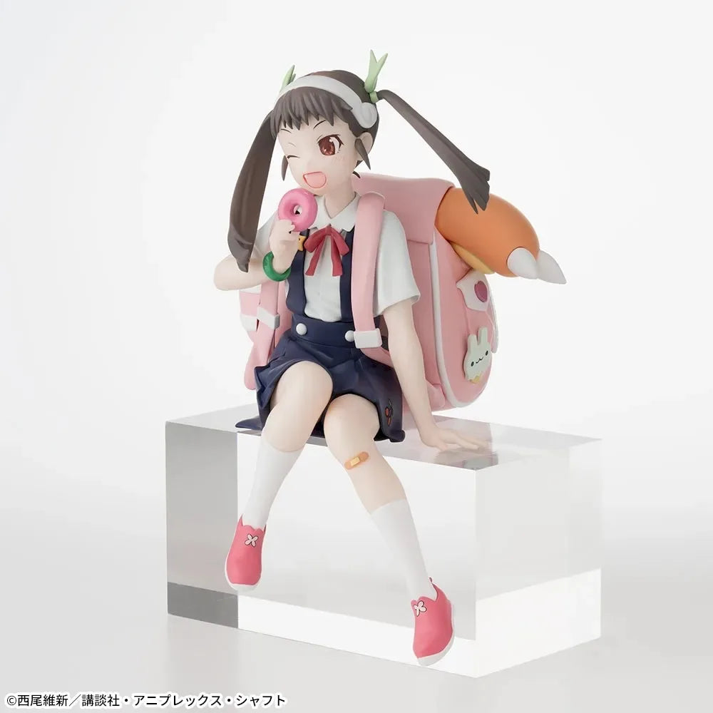In Stock SEGA Original Genuine Monogatari Series Hachikuji Mayoi Premium Chokonose Figure 14cm Collection Model Toy Figures Gift