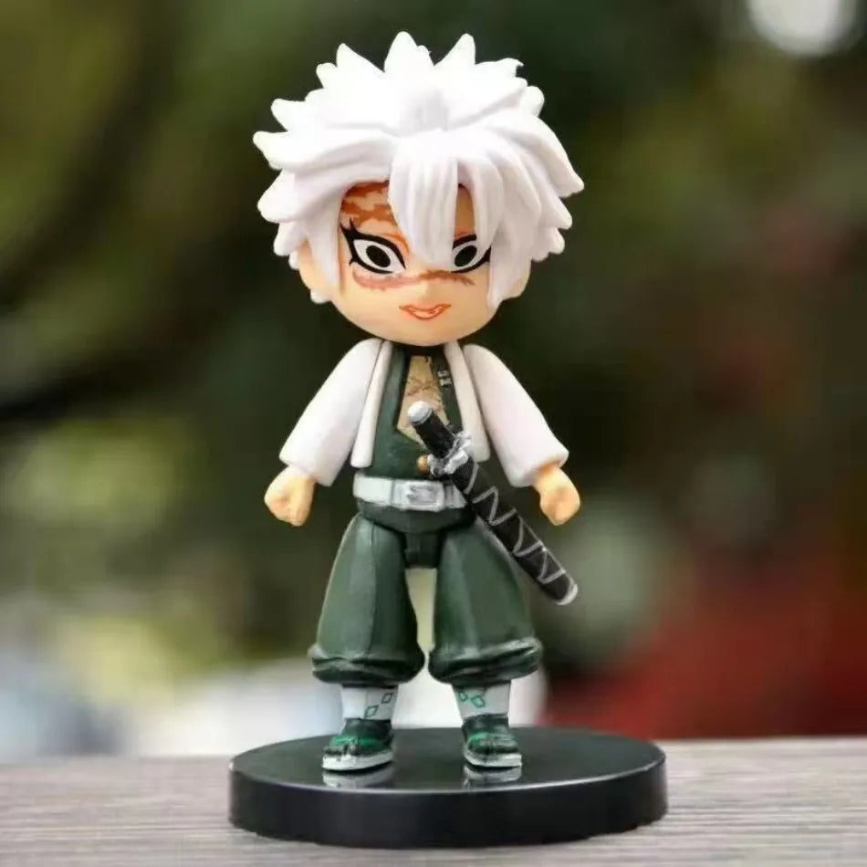 9pcs Anime demon slayer kimetsu no yaiba figure kamado tanjirou action figure agatsuma zenitsu nezuko warrior pvc model toy gift