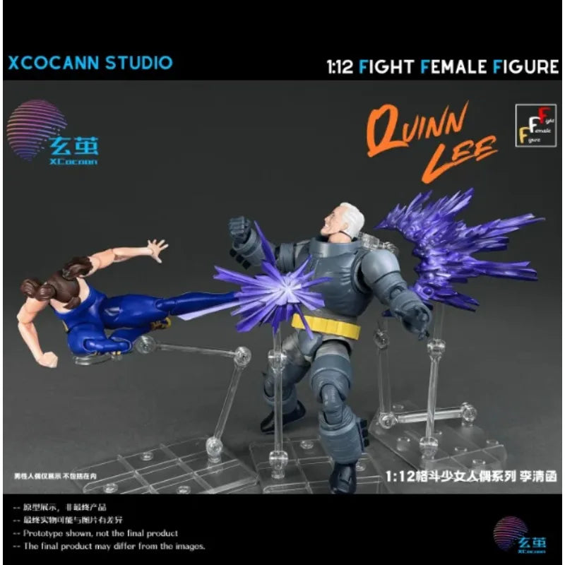 XCOCANN STUDIO Fighting Girl Quinn Lee Li Qinghan 1/12 Action Figure Anime Model Trendy Toys Desktop Doll Collectibles